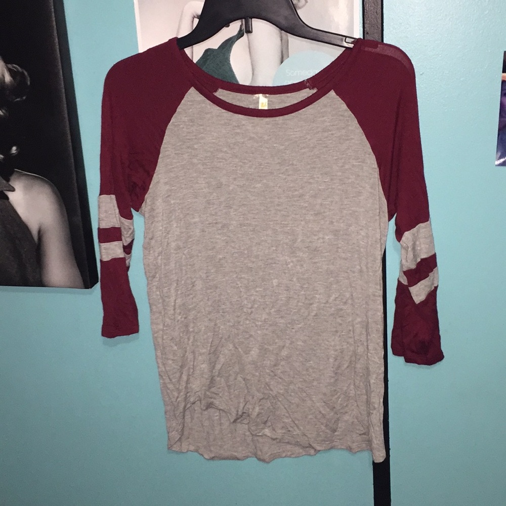 Grey and maroon half sleeve shirt! Barely worn!